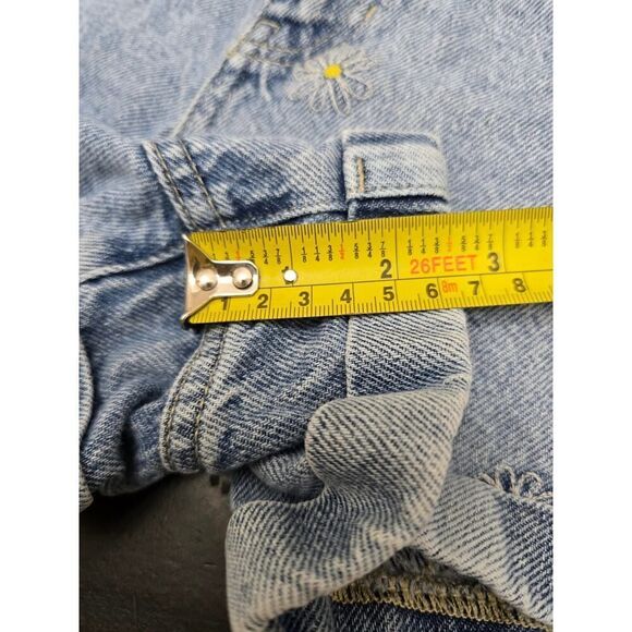 Pacsun Boho Summer Mom Short High Waist Floral Light Wash Denim Spring Size 27 - Picture 6 of 8